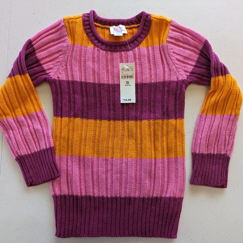 Girls Sweater with Stripes 3T Children's Place NWT